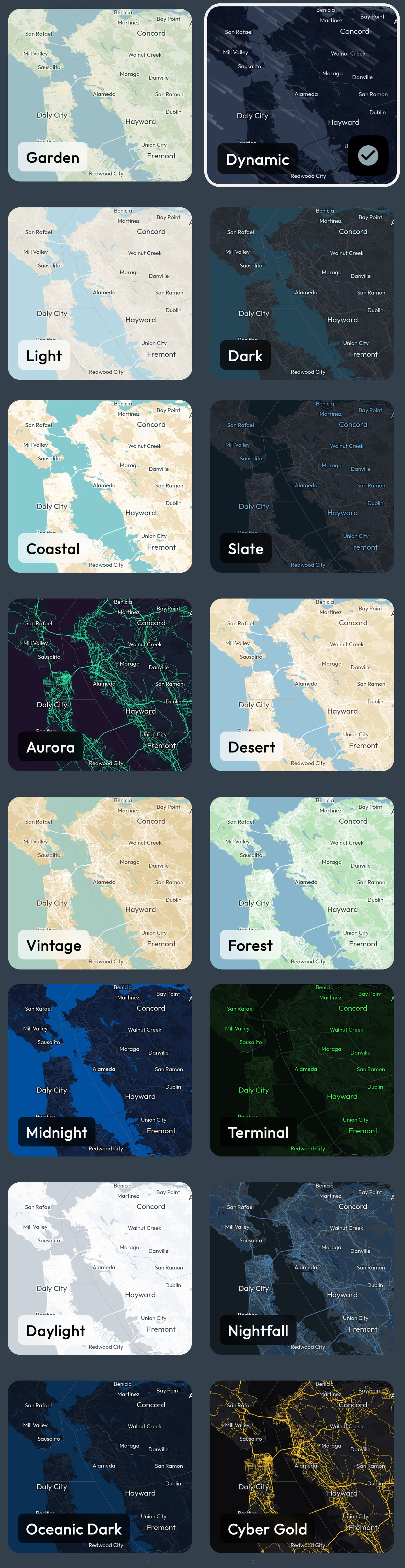Map Styles Showcase